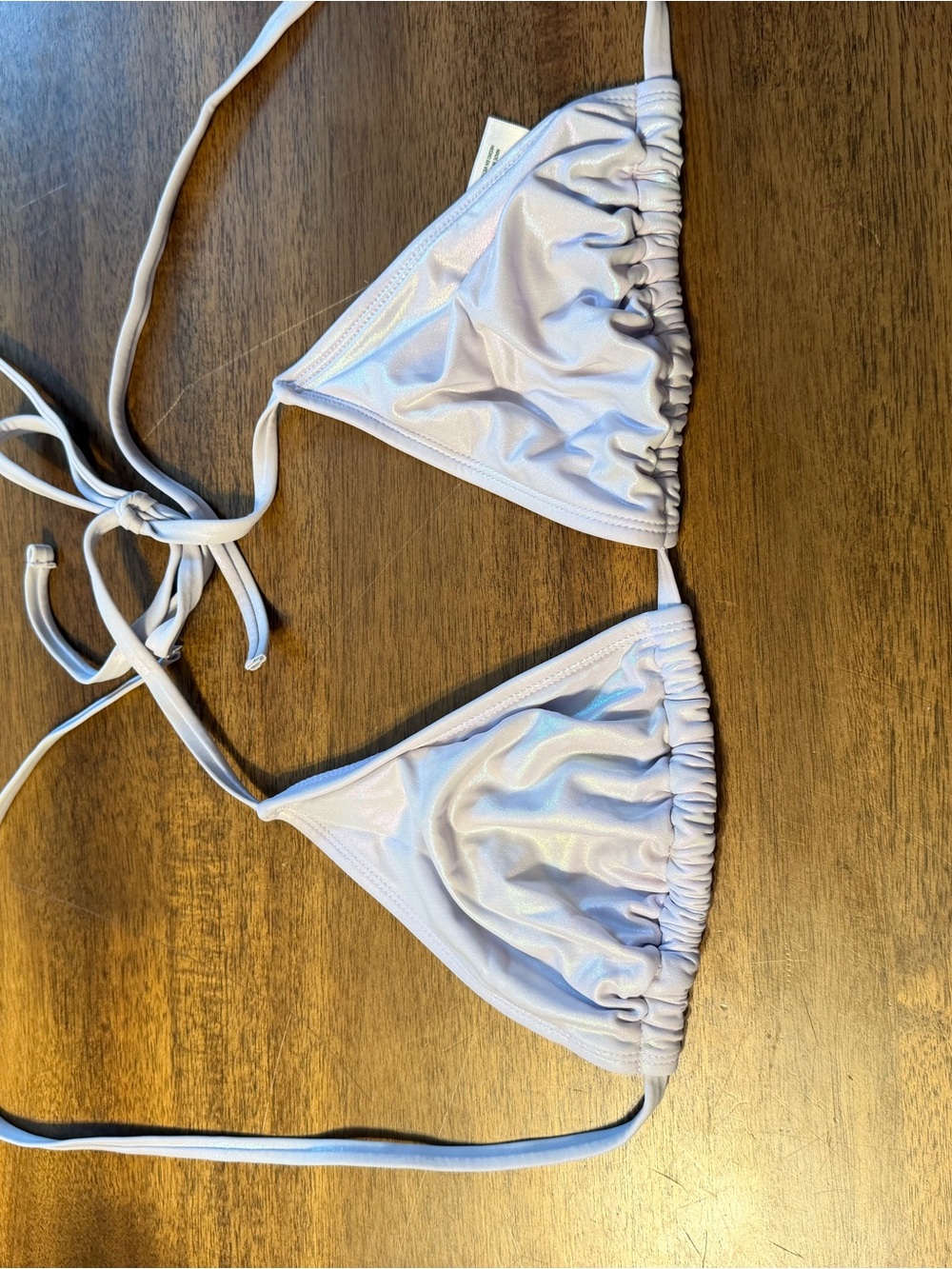 Shimmery Triangle Swim Top